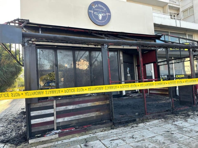 Police suspect arson after coffee shop fire in Kaimakli