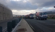 Road closure in Paphos due to quarry companies protest